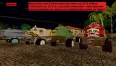 Monster con Carrocería de tren de GTA 5 Mod Porteado de GTA 5 Reemplaza a cualquier monster COMPATIBLE CON EL DUMPER, Colores primario y secundario intercambiables en carrocería, chasis y rines, con Luces adaptadas
